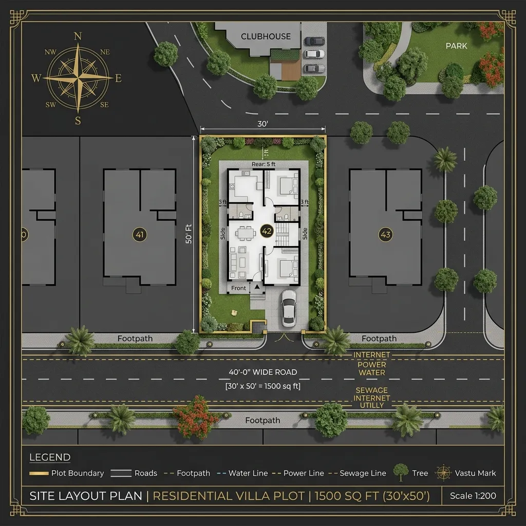 Standard Villa Plot Plan